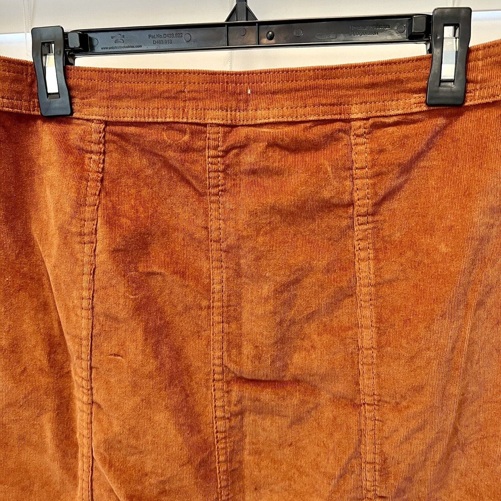 Knox Rose Corduroy Button-Front Mini Skirt Women's Size 4 Bronze Wave 90’s Y2k - Picture 5 of 11